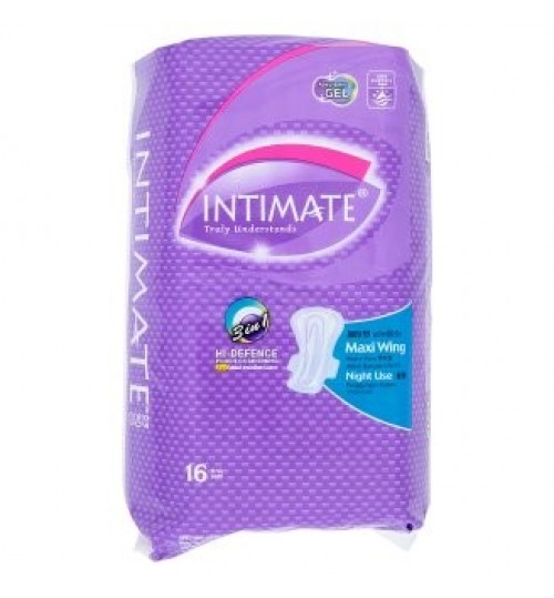 Intimate 3合1 防护卫生棉夜用装 （有翼）